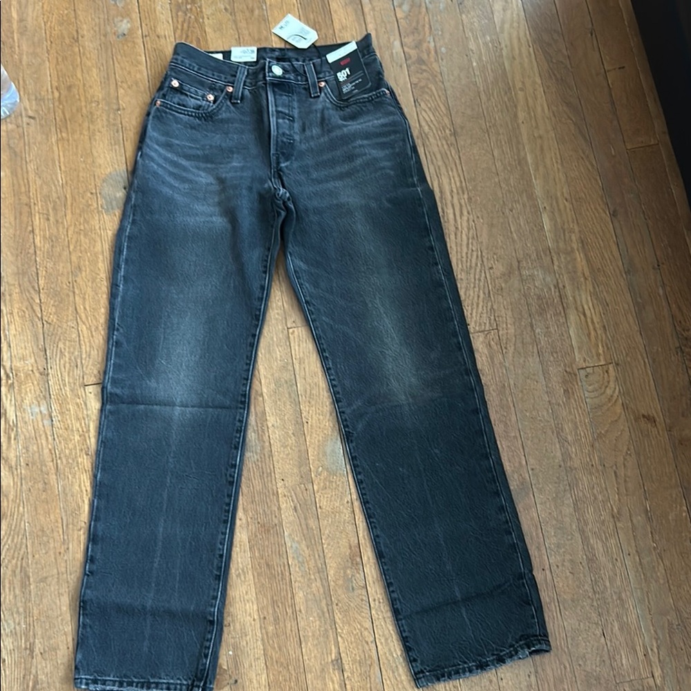 New! Levi's Black Straight Leg Jeans